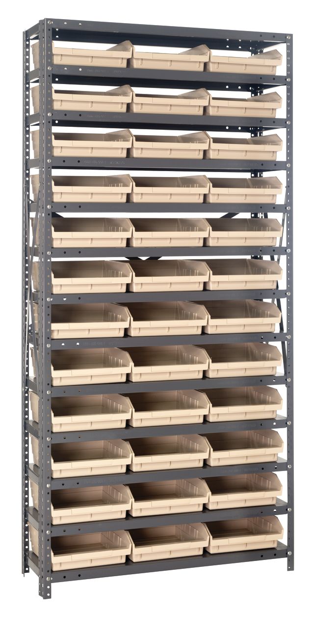 75" High - Economy Shelf Bin System w/ 13 Shelves