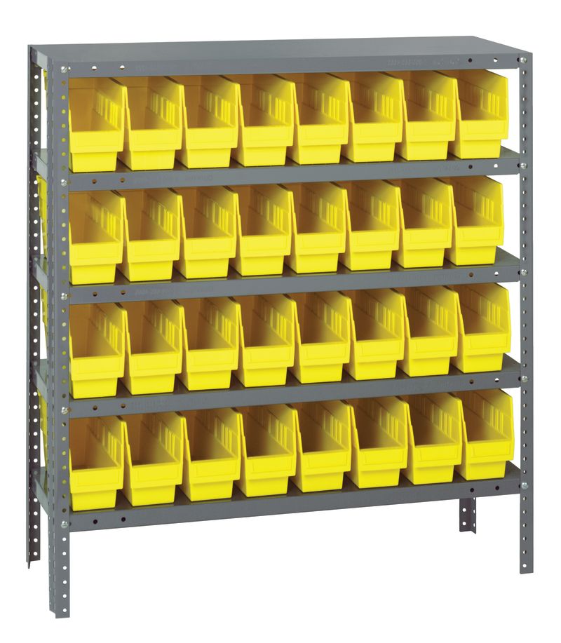 39" High - Large Bin Shelf System w/ 5 Shelves