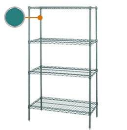 Green Epoxy Wire Shelving