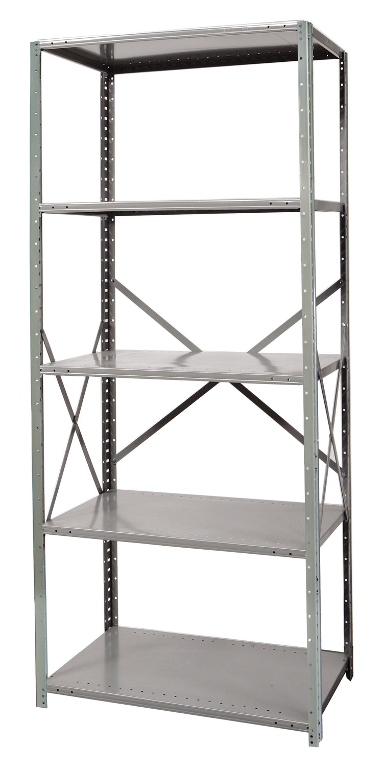 Free-Standing Open Metal Shelving