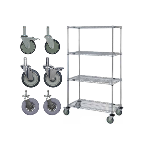 Wire Shelving Casters & Mobile Kits