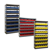 Quantum Steel Shelving with Bins