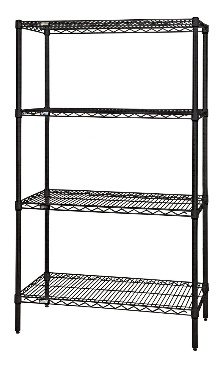 Quantum High-Density Bin & Wire Systems – 24" x 60" x 74" – WR74-2460-105106 – Black