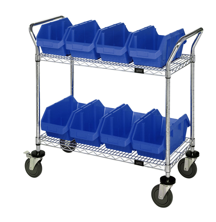 Quantum Utility Carts – 36" x 18" x 37-1/2" – WRC2-1836-1265 to WRC3-1836-1285 – WRC2-1836-1887 – Blue