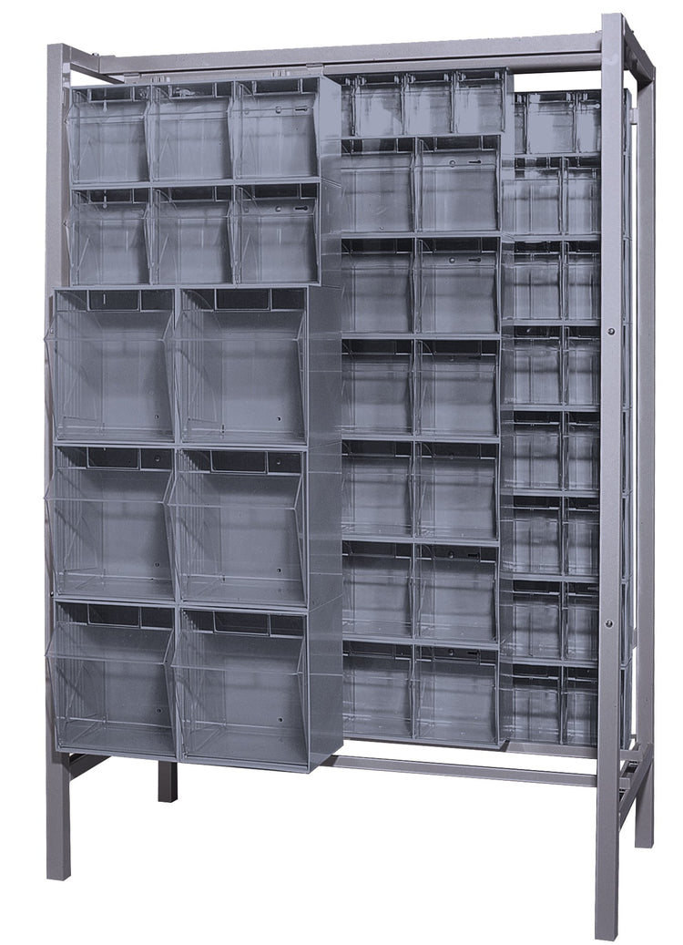 Quantum Free-Standing Sliders – 26" x 51-1/4" x 77" – QS-BIG Series – Kit – QS-BIG-101 – Gray