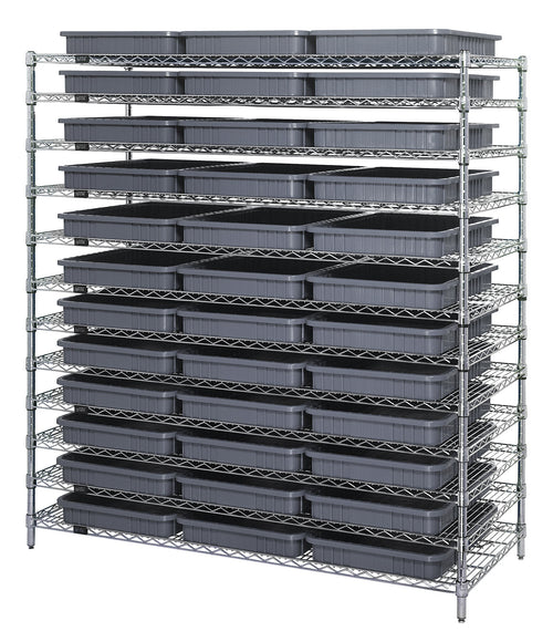 Quantum Wire Shelving with Bins & Totes