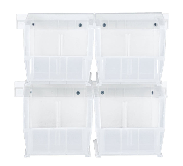 Quantum Clear-View Plastic Rail Systems with Bins – HNS230CL – Clear