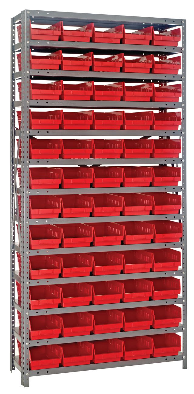 75" High - Economy Shelf Bin System w/ 13 Shelves