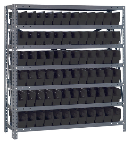 39" High - Economy Shelf Bin System w/ 7 Shelves