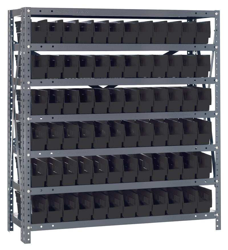 39" High - Economy Shelf Bin System w/ 7 Shelves