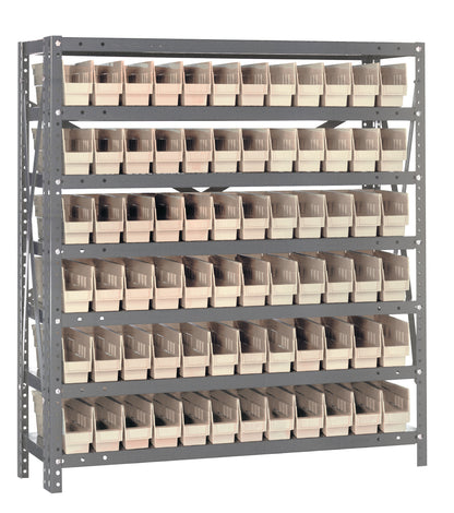 39" High - Economy Shelf Bin System w/ 7 Shelves