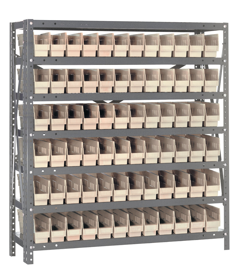 39" High - Economy Shelf Bin System w/ 7 Shelves