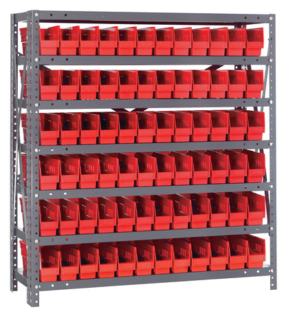 39" High - Economy Shelf Bin System w/ 7 Shelves