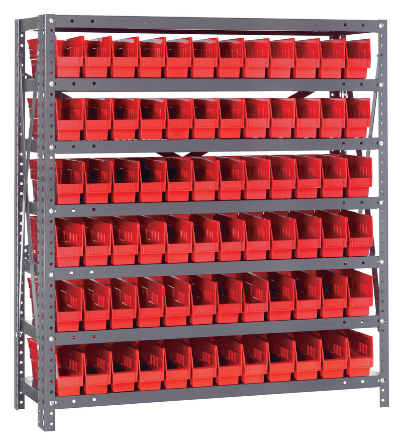 39" High - Economy Shelf Bin System w/ 7 Shelves