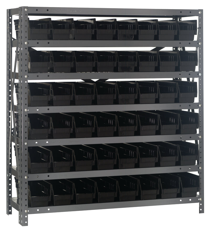 39" High - Economy Shelf Bin System w/ 7 Shelves