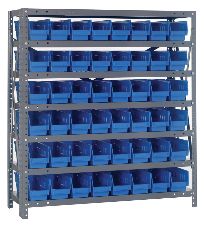 39" High - Economy Shelf Bin System w/ 7 Shelves
