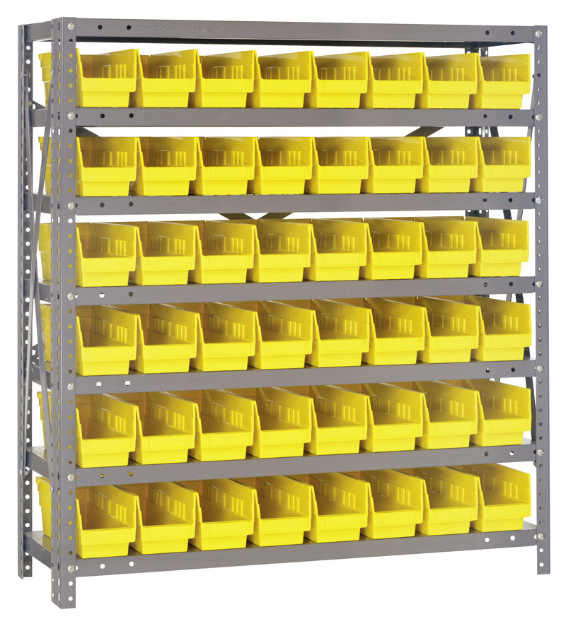 39" High - Economy Shelf Bin System w/ 7 Shelves