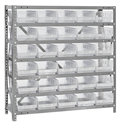 39" High - Economy Shelf Bin System w/ 7 Shelves