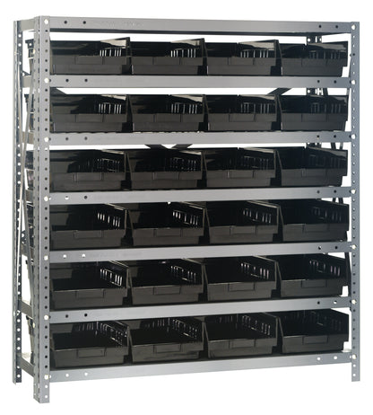 39" High - Economy Shelf Bin System w/ 7 Shelves