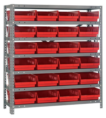 39" High - Economy Shelf Bin System w/ 7 Shelves