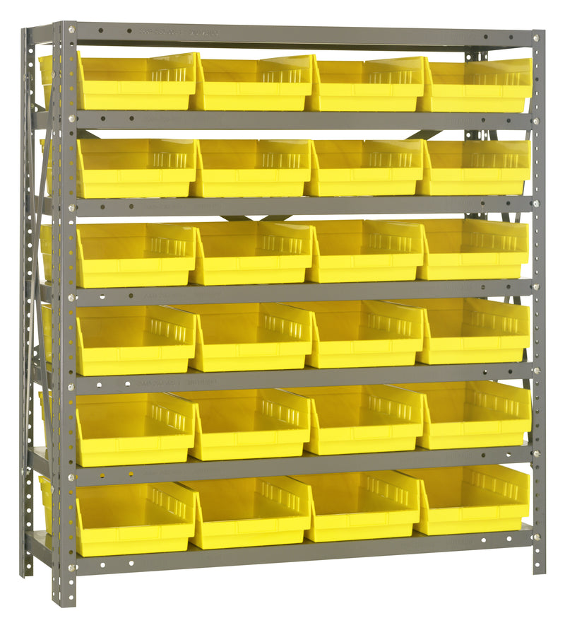 39" High - Economy Shelf Bin System w/ 7 Shelves