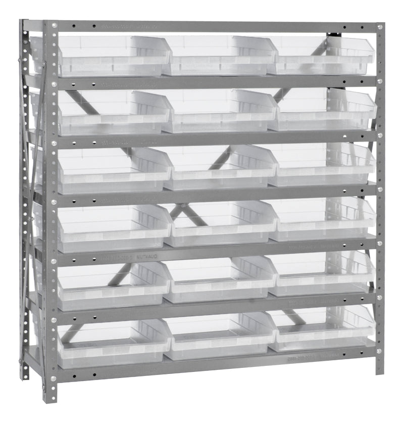 39" High - Economy Shelf Bin System w/ 7 Shelves