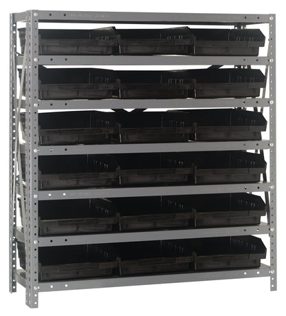 39" High - Economy Shelf Bin System w/ 7 Shelves