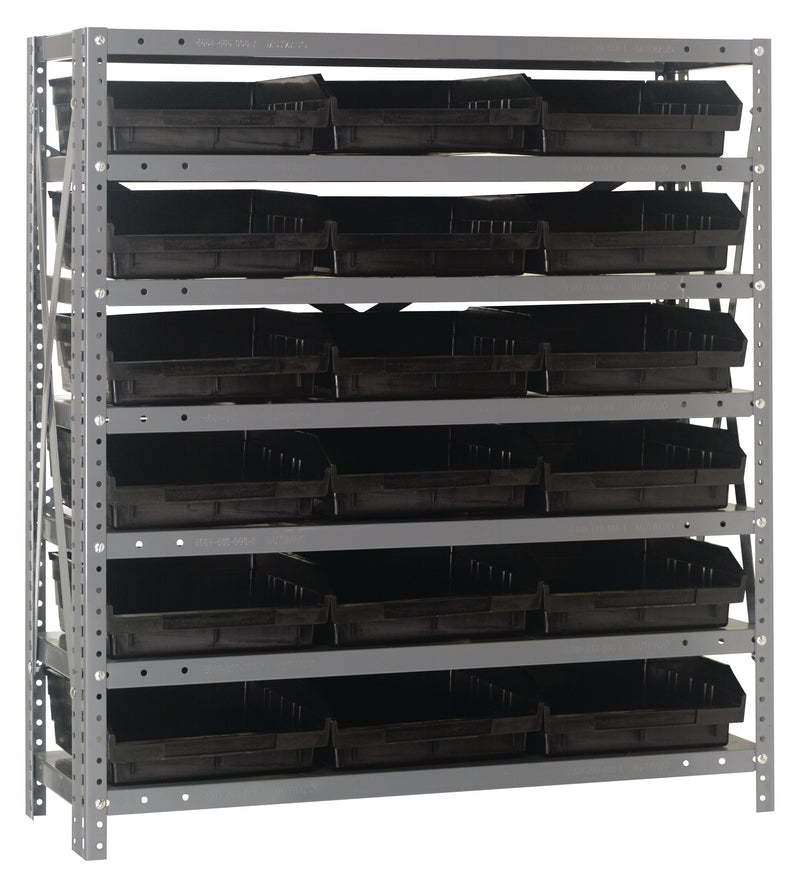 39" High - Economy Shelf Bin System w/ 7 Shelves