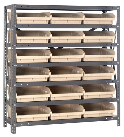 39" High - Economy Shelf Bin System w/ 7 Shelves