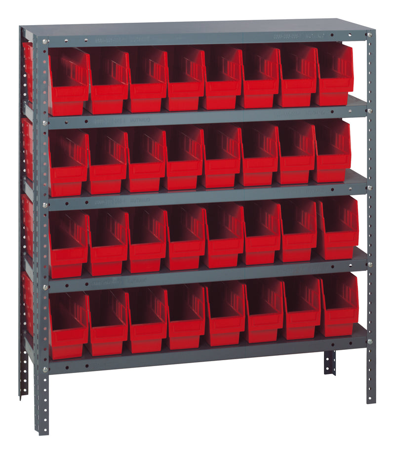 39" High - Large Bin Shelf System w/ 5 Shelves