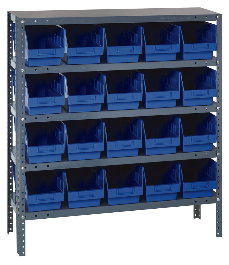 39" High - Large Bin Shelf System w/ 5 Shelves