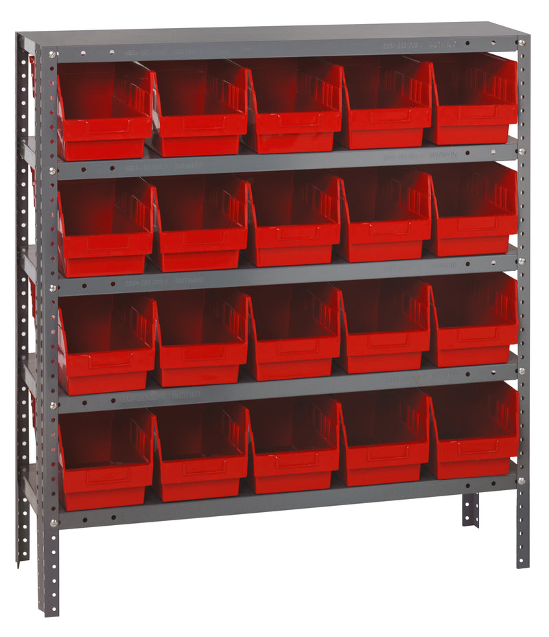 39" High - Large Bin Shelf System w/ 5 Shelves