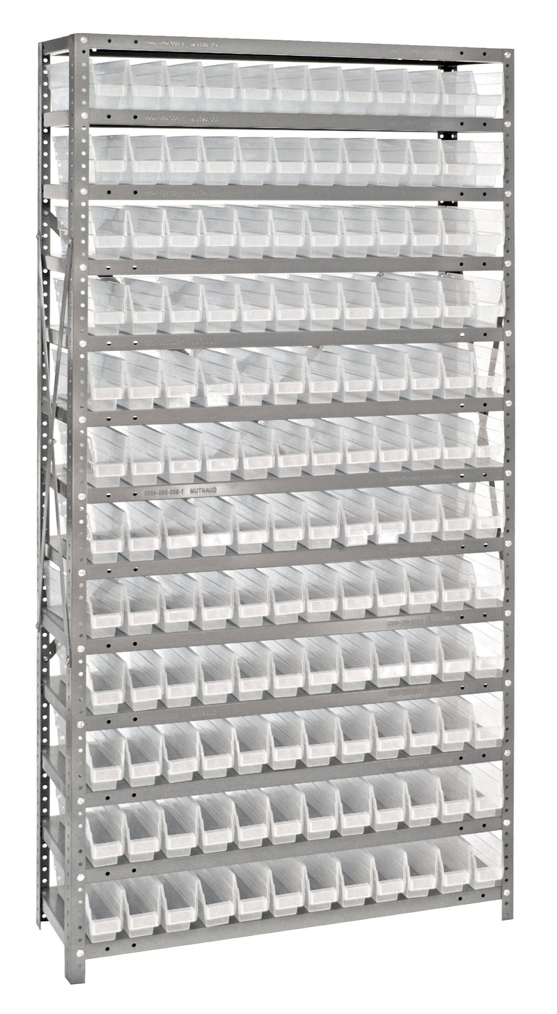 75" High - Economy Shelf Bin System w/ 13 Shelves