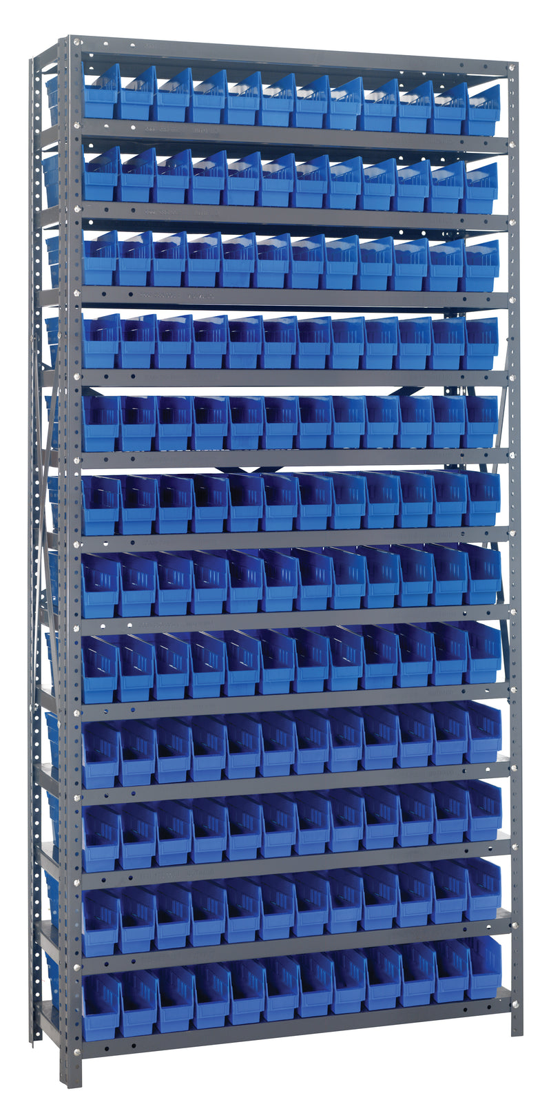 75" High - Economy Shelf Bin System w/ 13 Shelves