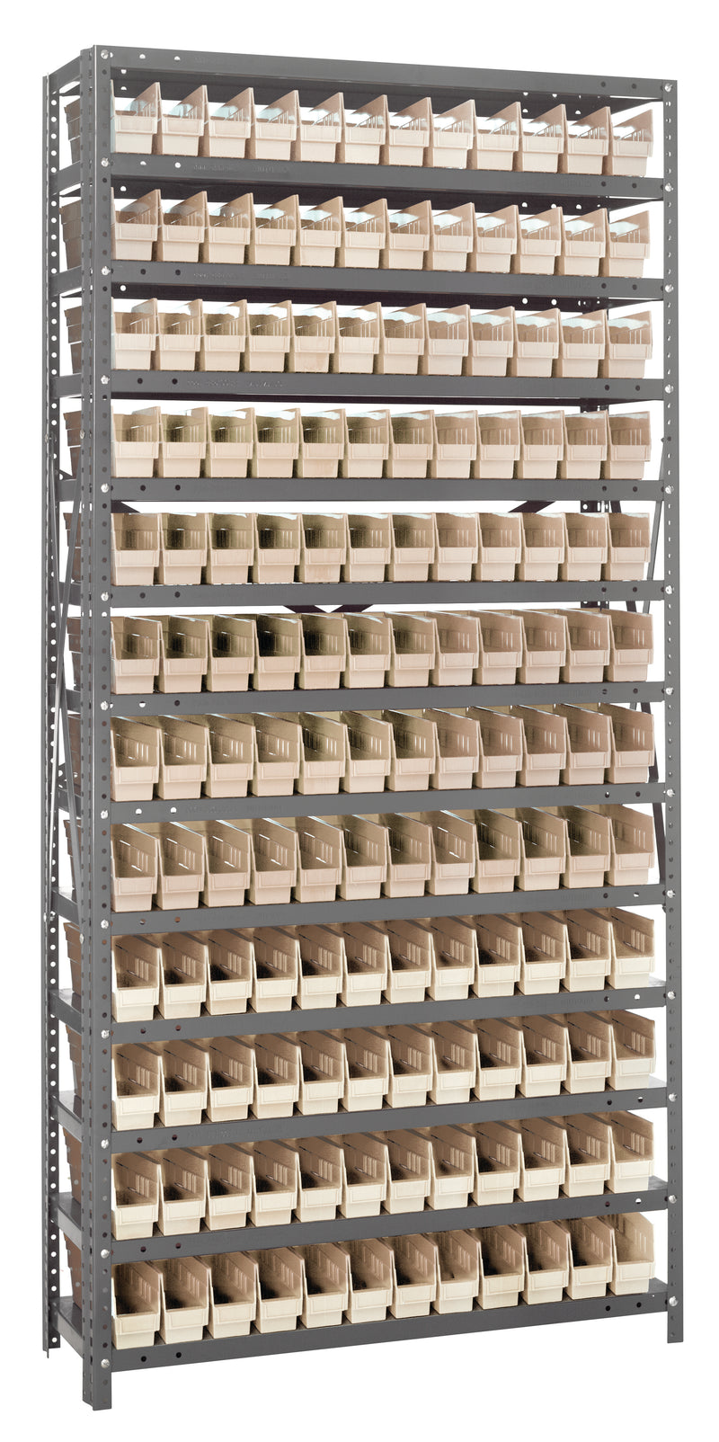 75" High - Economy Shelf Bin System w/ 13 Shelves