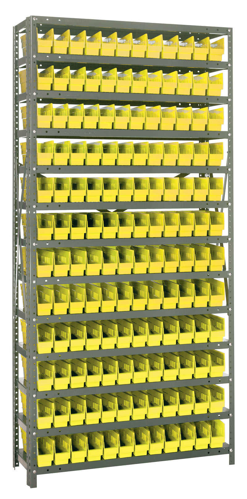 75" High - Economy Shelf Bin System w/ 13 Shelves