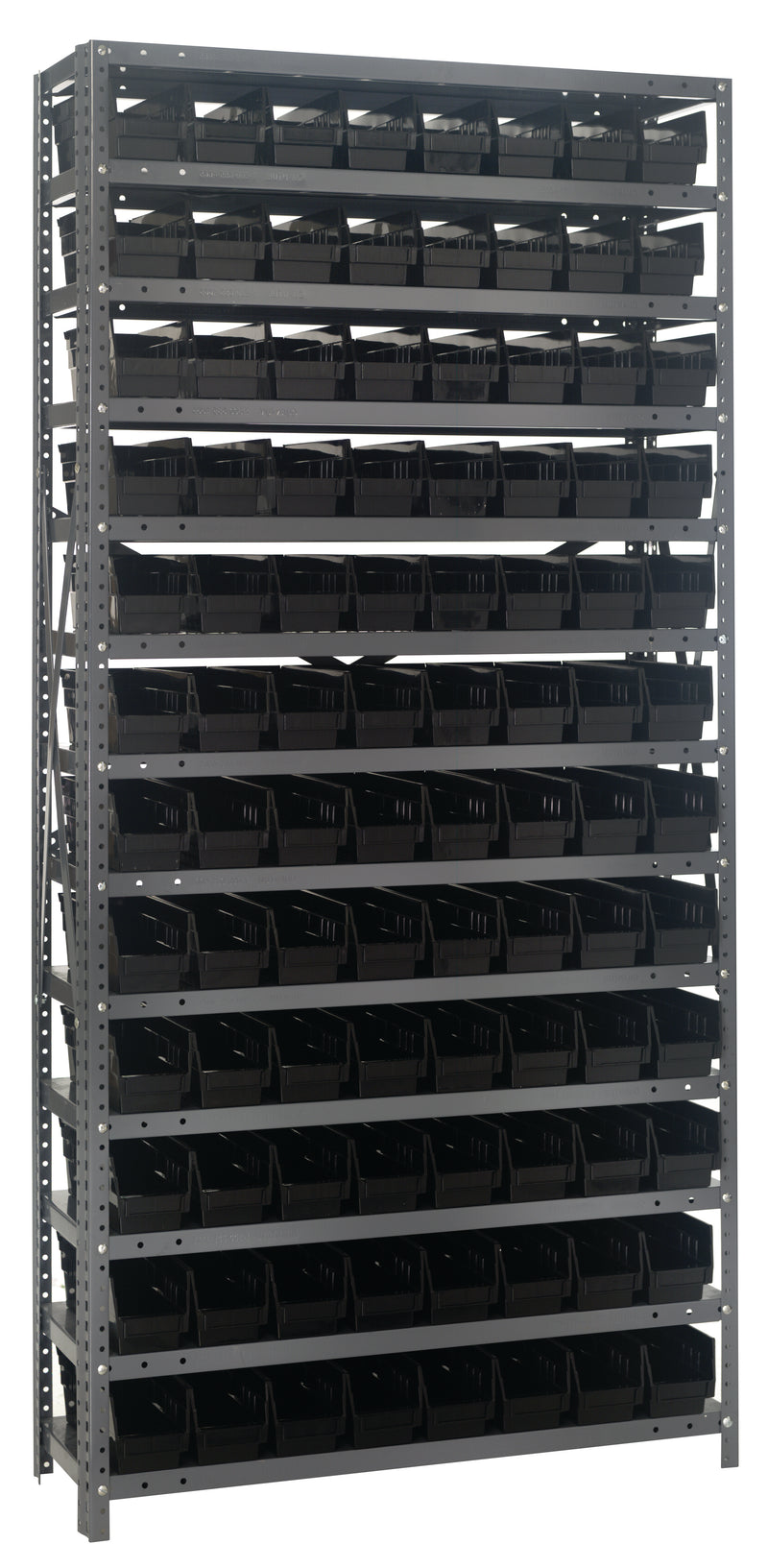 75" High - Economy Shelf Bin System w/ 13 Shelves