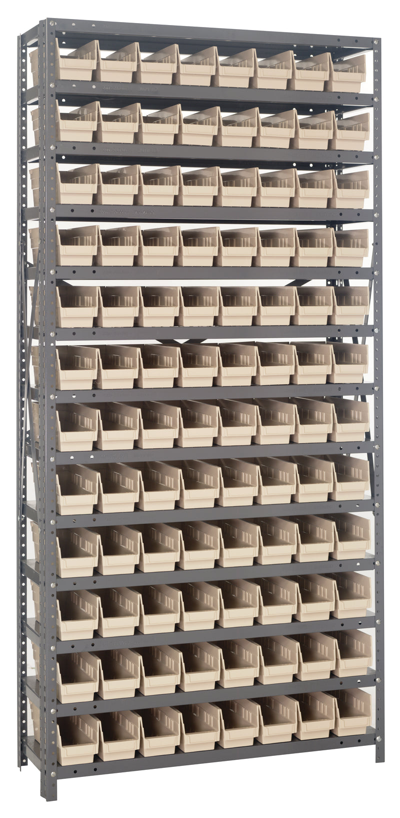 75" High - Economy Shelf Bin System w/ 13 Shelves