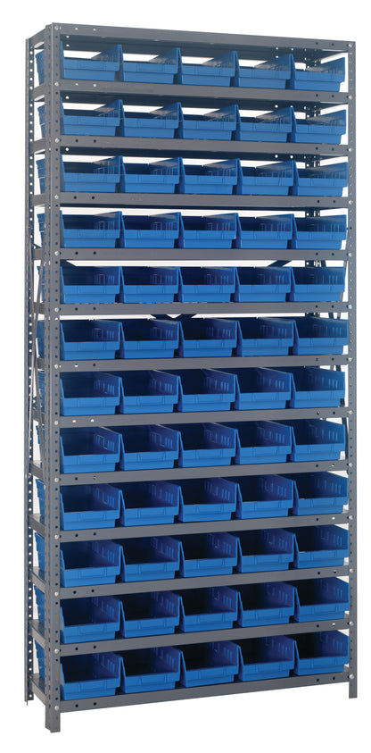 75" High - Economy Shelf Bin System w/ 13 Shelves