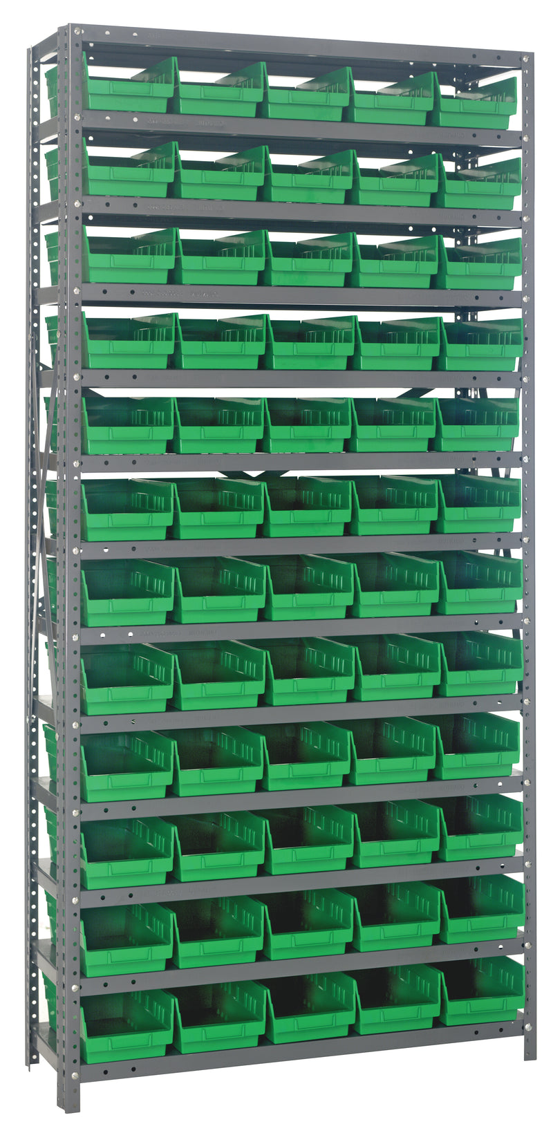 75" High - Economy Shelf Bin System w/ 13 Shelves