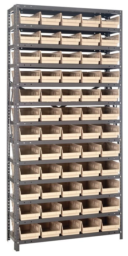 75" High - Economy Shelf Bin System w/ 13 Shelves