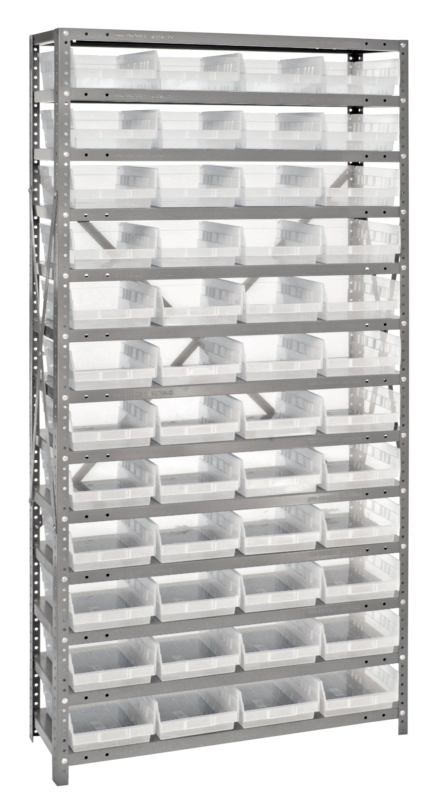 75" High - Economy Shelf Bin System w/ 13 Shelves