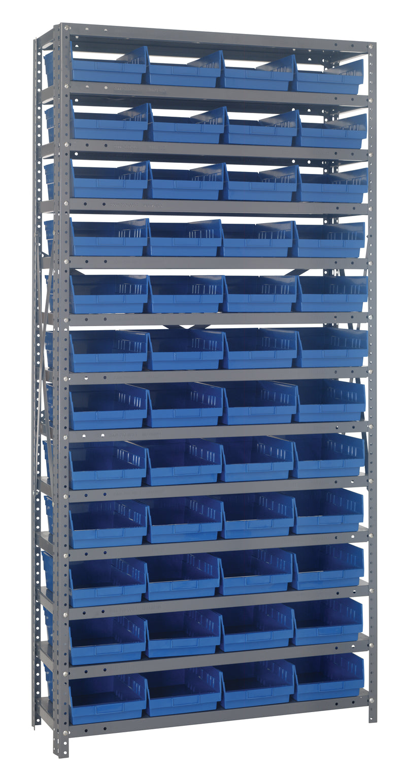 75" High - Economy Shelf Bin System w/ 13 Shelves