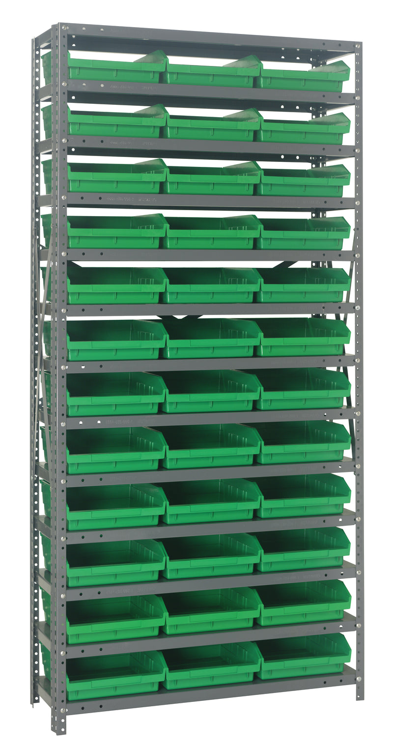 75" High - Economy Shelf Bin System w/ 13 Shelves