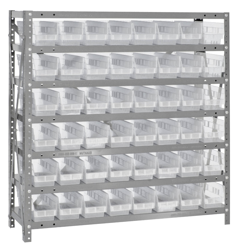 39" High - Economy Shelf Bin System w/ 7 Shelves