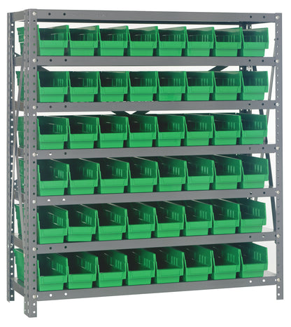 39" High - Economy Shelf Bin System w/ 7 Shelves