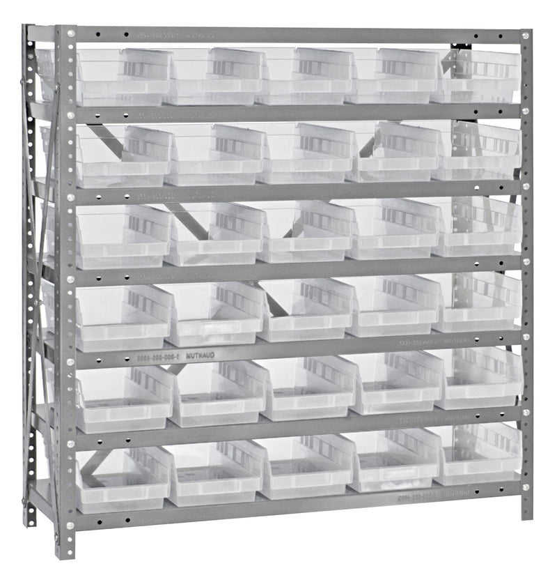 39" High - Economy Shelf Bin System w/ 7 Shelves