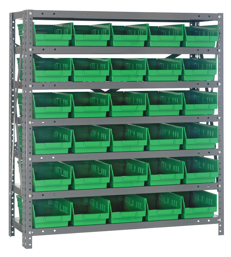 39" High - Economy Shelf Bin System w/ 7 Shelves