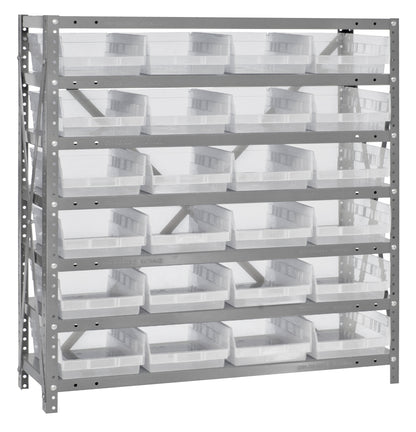 39" High - Economy Shelf Bin System w/ 7 Shelves
