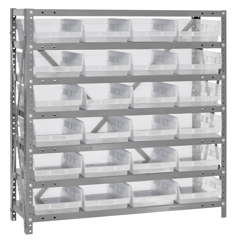 39" High - Economy Shelf Bin System w/ 7 Shelves